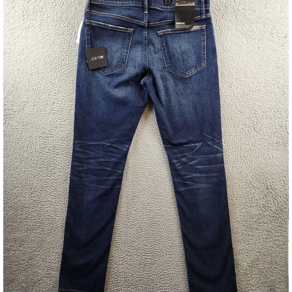 Joe's Jeans The Asher Slim Fit Jeans Mens 31 Navy Denim Faded Button Zip Closure - Picture 13 of 15